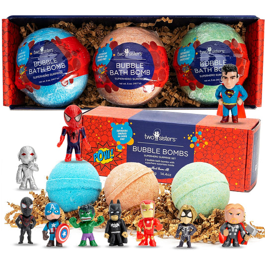 Superhero Surprise Bath Bombs (3 Pack) - Two Sisters Spa