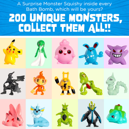 Monster Bath Bombs for Kids with Surprise Toys Inside (6 Pack)