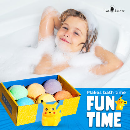 Monster Bath Bombs for Kids with Surprise Toys Inside (6 Pack)