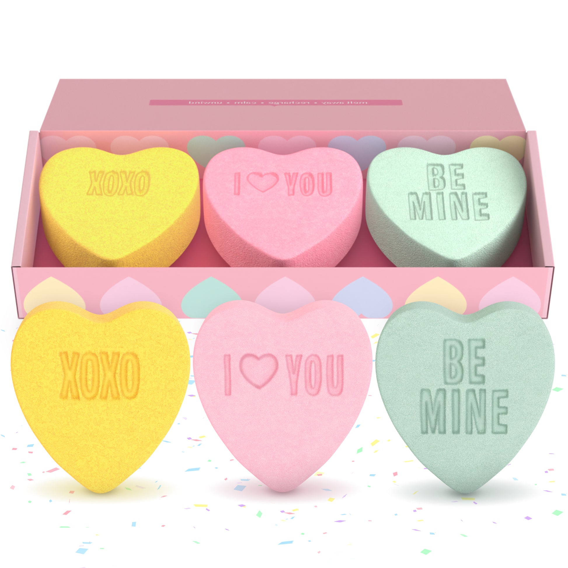 Candy Hearts Bath Bombs (3 Pack) - Two Sisters Spa