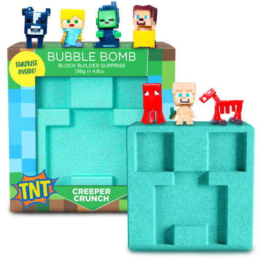 Block Builder TNT Bath Bomb for Kids with Surprise Toys Inside (1 Pack)