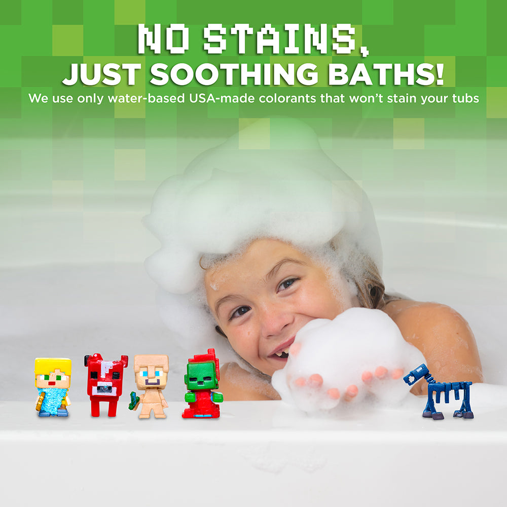 Block Builder TNT Bath Bombs for Kids with Surprise Toys Inside 6 Pack