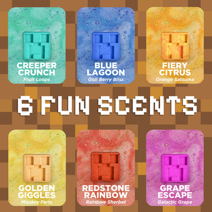 Block Builder TNT Bath Bombs for Kids with Surprise Toys Inside 6 Pack