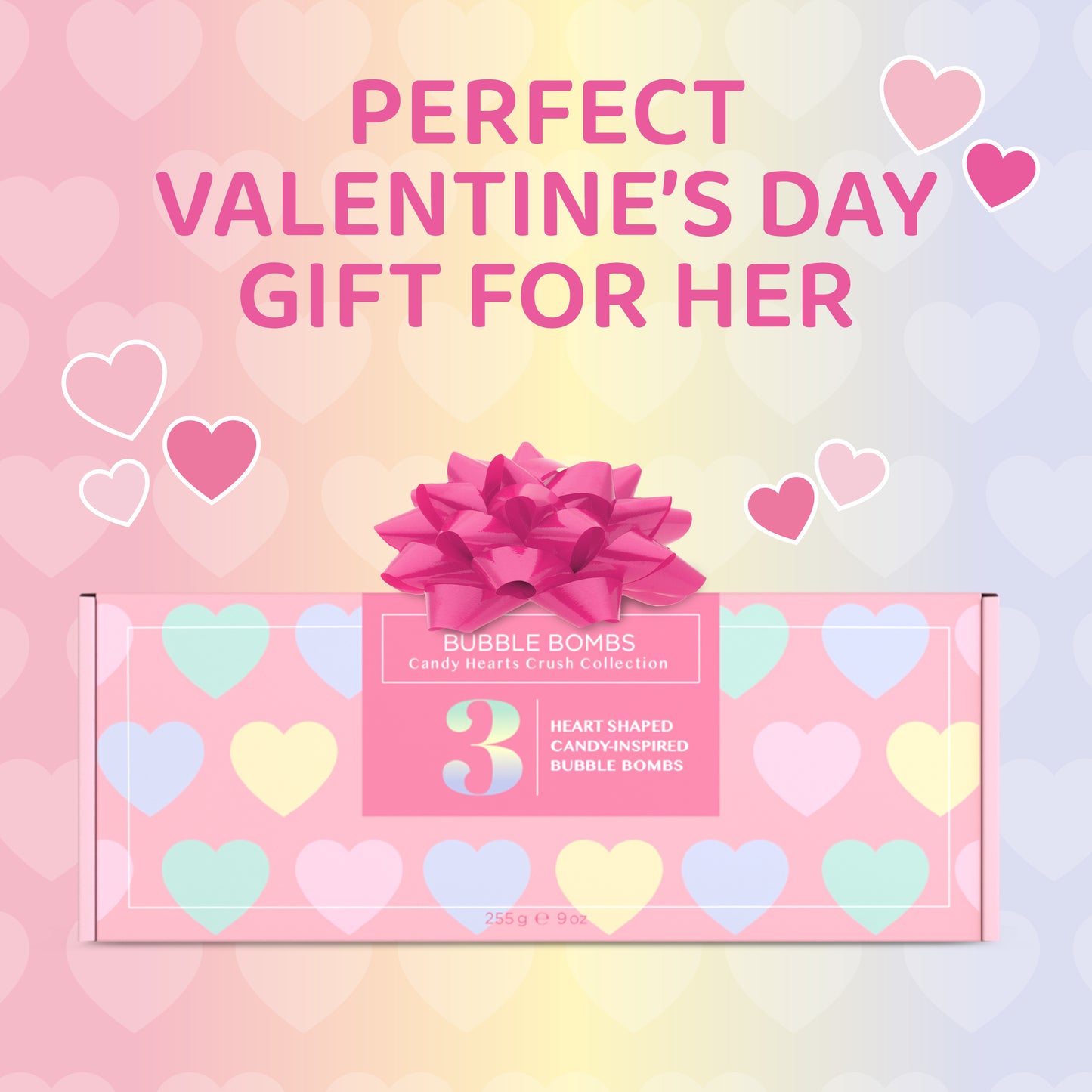 Candy Hearts Bath Bombs (3 Pack) - Two Sisters Spa
