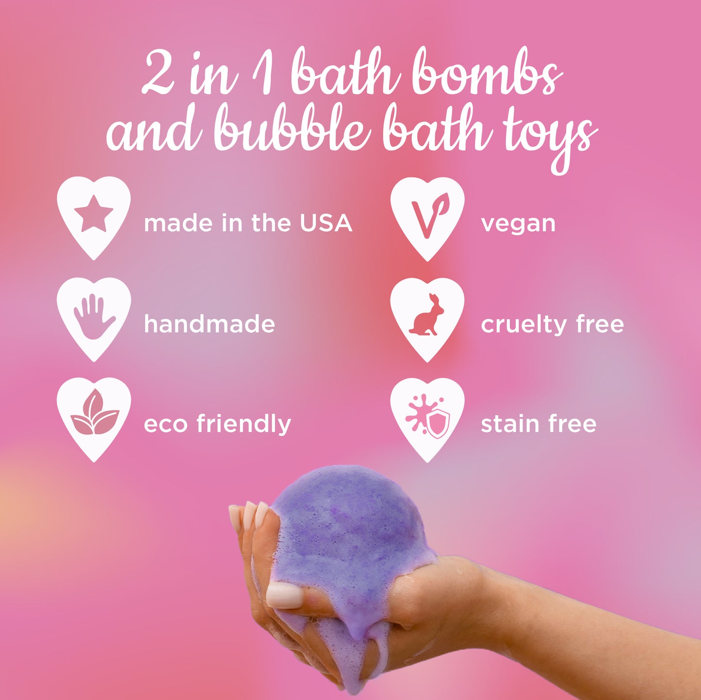 Enchanted Bath Bomb for Girls with Surprise Toys Inside (1 Pack)