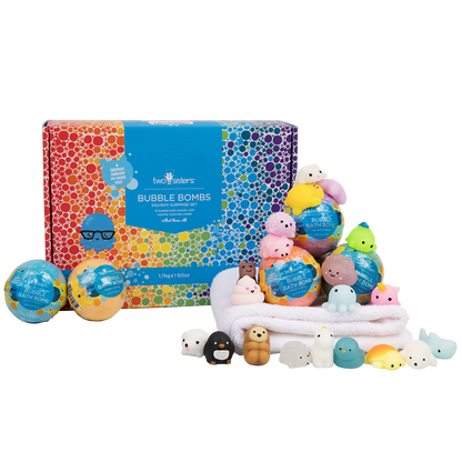 12 Squishy Surprise Bubble Bath Bombs Set
